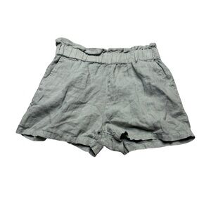 ✨🌿 C&C California 100% Linen Sage Green Paperbag Shorts Small 🌿✨